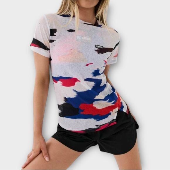 P.E Nation Twisted Tee in Multi-Color Women’s Size XS NWT - Picture 1 of 7